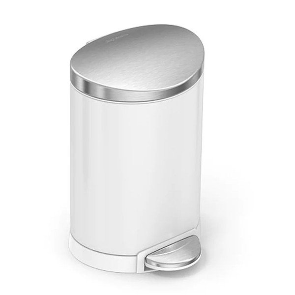 Balta tērauda atkritumu tvertne ar pedāli 6 l – simplehuman-image-3