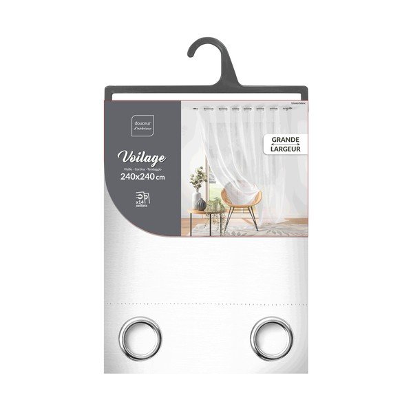 Balts dienas aizkars no voiles 240x240 cm Lissea – douceur d'intérieur-image-3