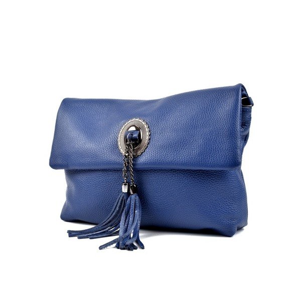 Zila ādas somiņa Roberta M Malude Blue Jeans-image-1
