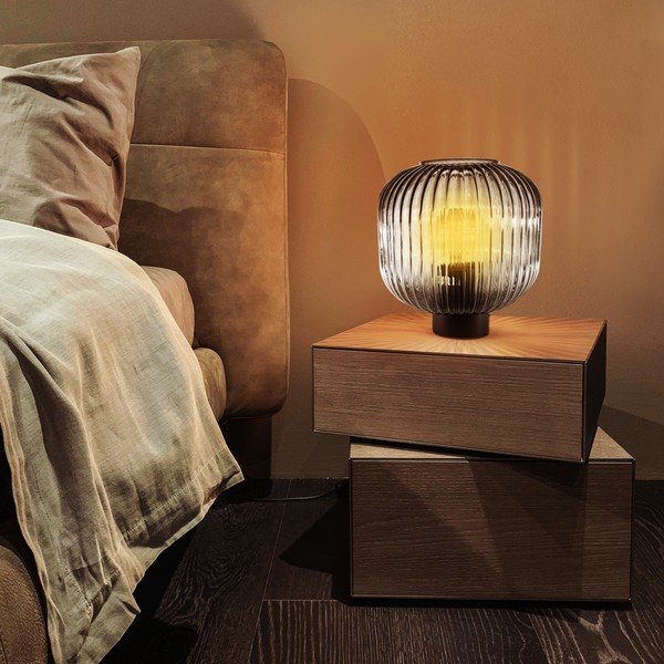 Melna galda lampa SULION Garbo, augstums 23,5 cm-image-1