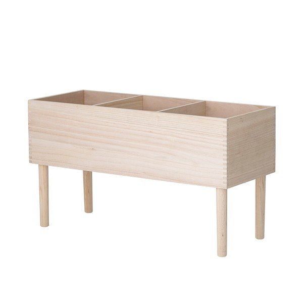 Gaiša dabīga toņa paulonijas masīvkoka grāmatplaukts 91x50x35 cm Douve – Bloomingville-image-3