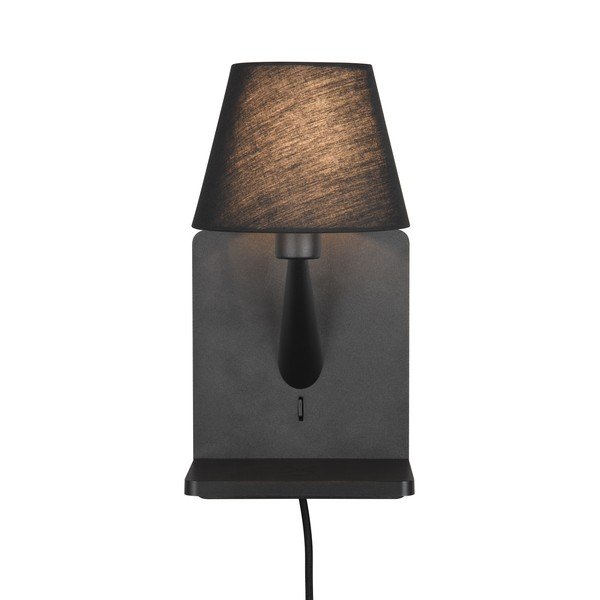 Matēti melna sienas lampa Comfort – Trio-image-4