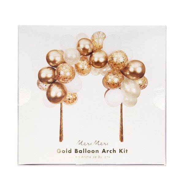 Ballīšu piederumi (40 gab.) Gold Balloon Arch – Meri Meri-image-1