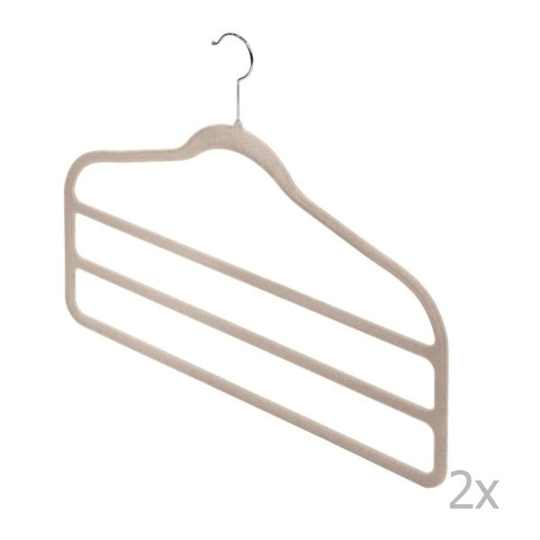 2 smilškrāsas bikšu pakaramo komplekts Domopak Velvet-image-1