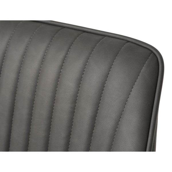 Tumši pelēki polsterēti ēdamistabas krēsli ar roku balstiem (2 gab.) Nolan Stripe – Unique Furniture-image-3