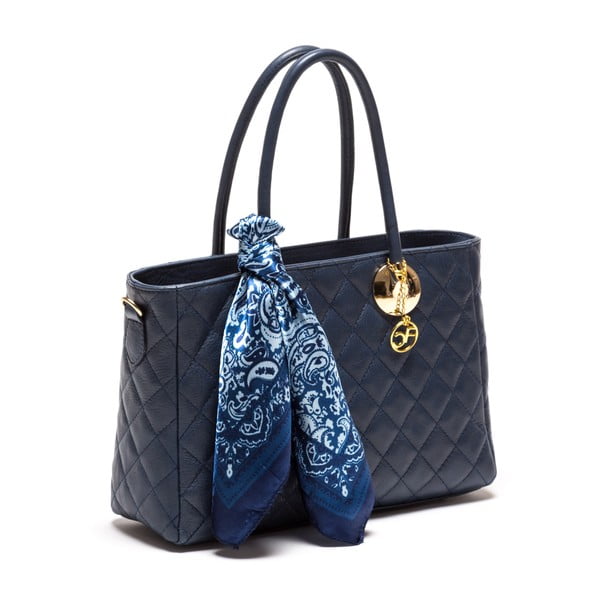 Ādas rokassoma Carla Ferreri 2003 Blu-image-2