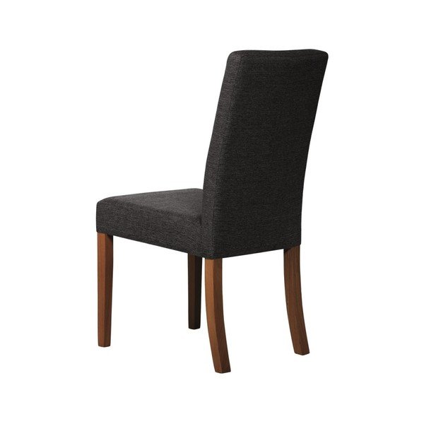 Antracīta pelēks krēsls ar tumši brūnām dižskābarža koka kājām Ted Lapidus Maison Tonka-image-4
