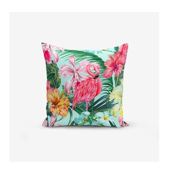 Spilvendrāna Minimalist Cushion Covers Yalnız Flamingo, 45 x 45 cm
