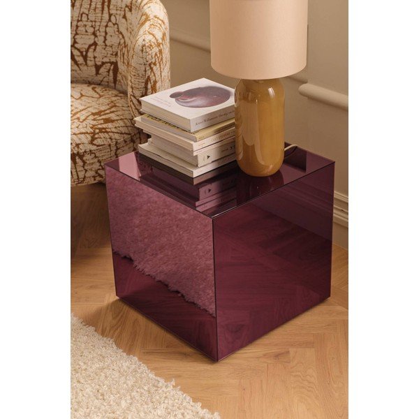 Stikla sānu galdiņš 45,5x45,5 cm Cube – Ellos Home-image-1
