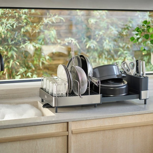 Zils/sudraba krāsas metāla trauku žāvētājs Extend – Joseph Joseph-image-1