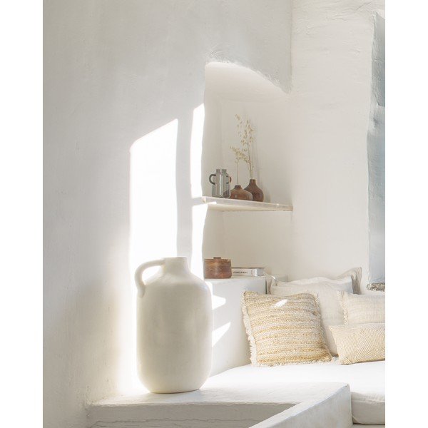 Balta keramikas vāze Kave Home Caetana, augstums 55 cm-image-4