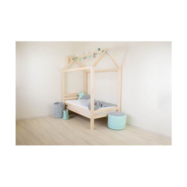 4 melnu pagarināto kāju komplekts no egles koksnes Benlemi gultai, augstums 20 cm-image-2
