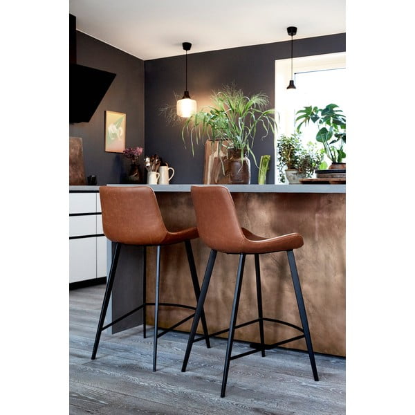 Gaiši brūns ādas bāra krēsls DAN-FORM Denmark Hype-image-2