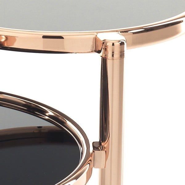 Kafijas galdiņš vara krāsā ar melnu virsmu Tomasucci Tree Rings Cooper, ⌀ 50 cm-image-3