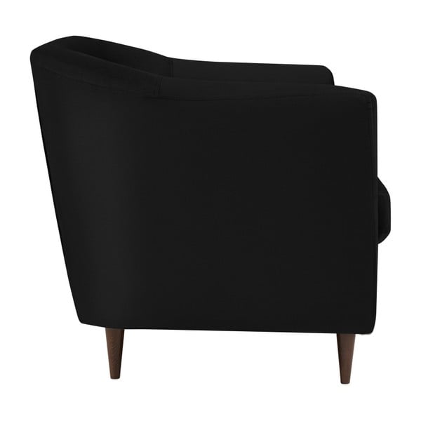 Melns samta dīvāns Kooko Home Glam, 175 cm-image-1