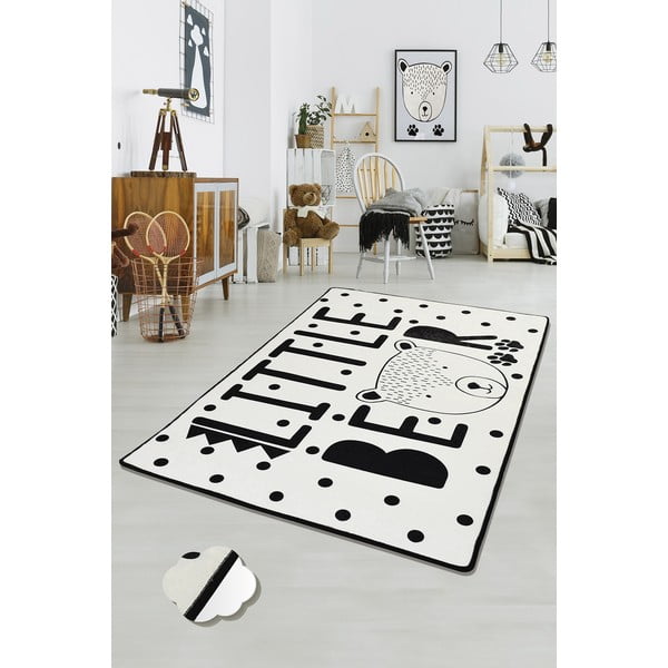 Melnbalts bērnu neslīdošs paklājs Conceptum Hypnose Little Bear, 100 x 160 cm-image-2