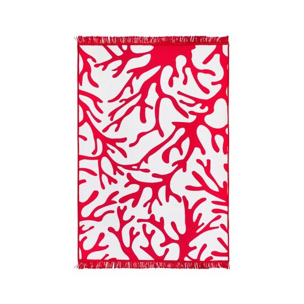 Sarkanbalts un balts divpusējais paklājs Coral Reef, 120 x 180 cm-image-3