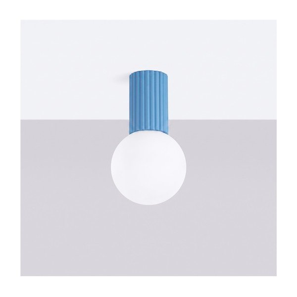 Gaiši zila griestu lampa no opāla stikla ø 12 cm Orbital – Sollux-image-2