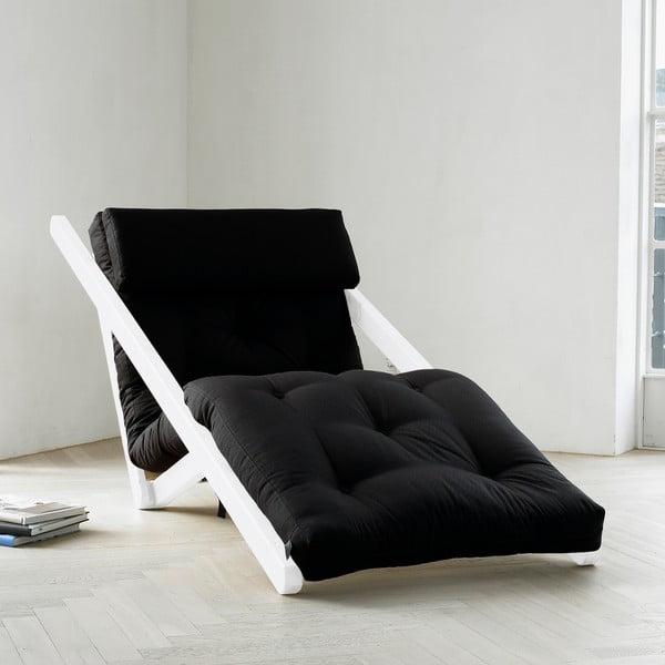 Karup Figo atpūtas krēsls, balts/melns, 70 cm