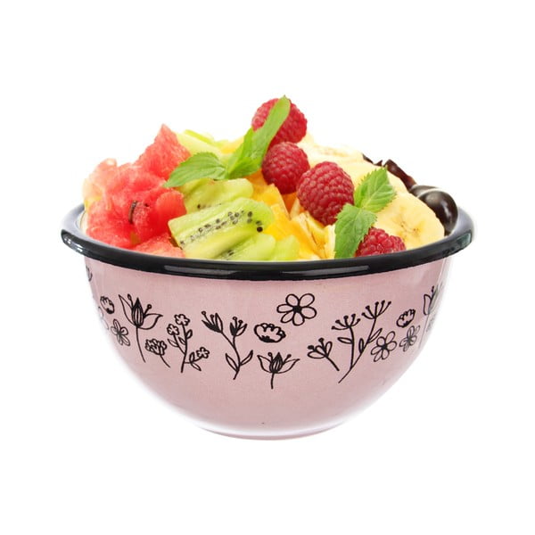 Rozā emaljas trauks Orion Meadow, ø 12 cm-image-2