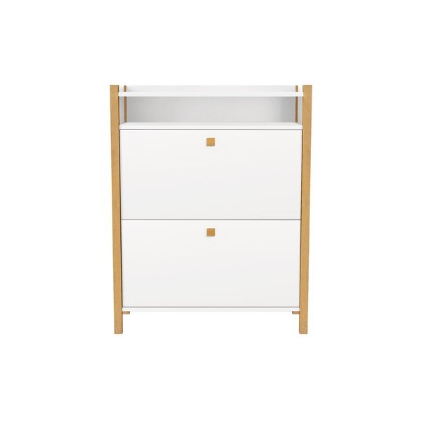 Balts apavu plaukts ar 2 durvīm Woodman Hannover-image-2