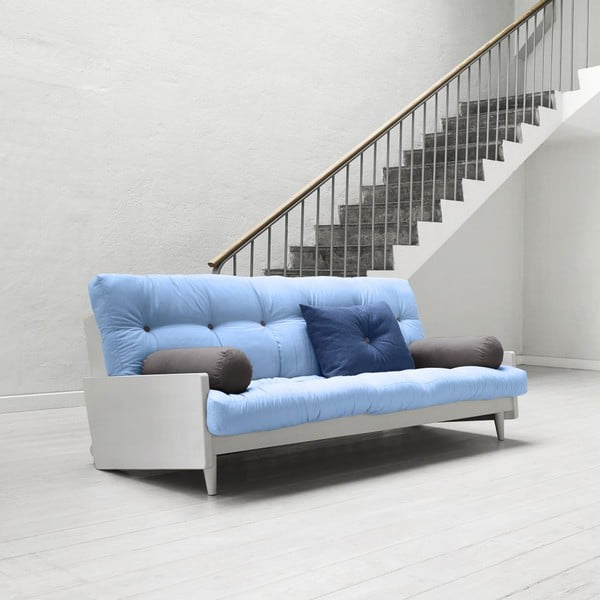 Dīvāns gulta Karup India Cool Gray/Celeste/Gris