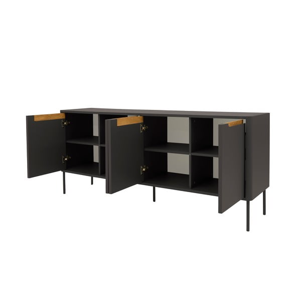 Melna kumode Tenzo Switch, 173 x 76 cm-image-4