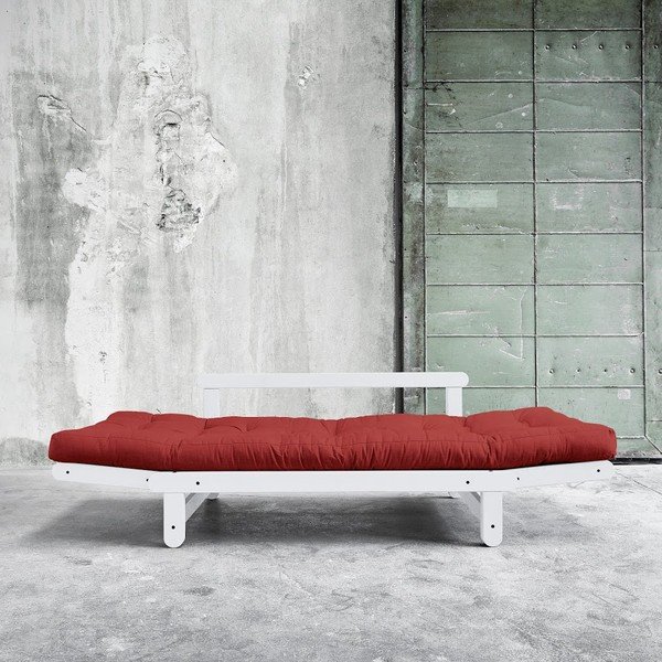 Dīvāns gulta Karup Beat White/Passion Red-image-3