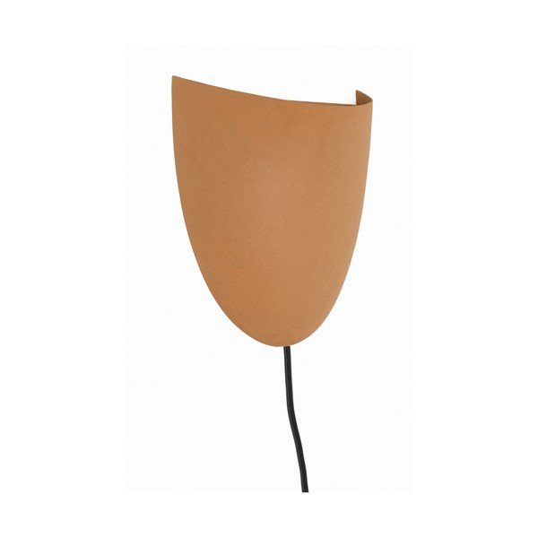 Terakotas oranža sienas lampa ar vadu Nibla – Kave Home