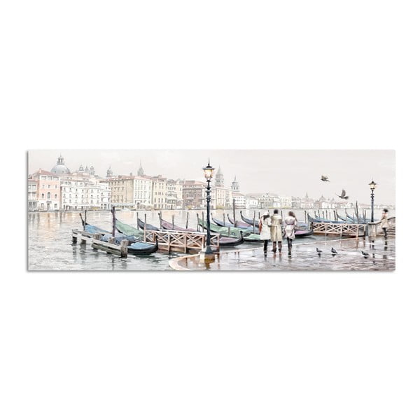 Bilde Styler Canvas Watercolor Venezia Gondole, 45 x 140 cm