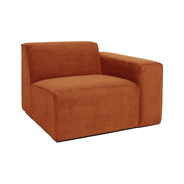 Oranžs velveta dīvāna gala modulis Scandic Sting, 101 cm, labais stūris-image-2