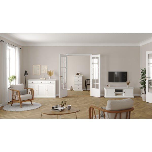 Balta zema kumode 144x92 cm Paris – Tvilum-image-1