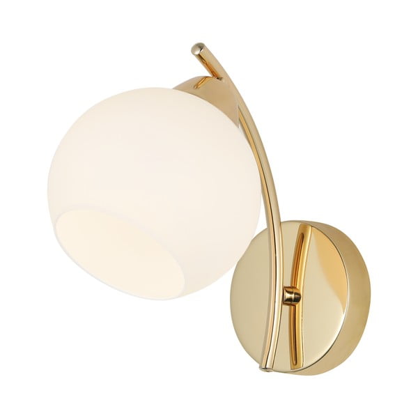 Balta/zelta krāsas sienas lampa Amos – Candellux Lighting-image-1