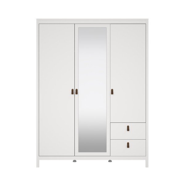Balts drēbju skapis ar spoguli 150x199x58 cm Madrid – Tvilum-image-2