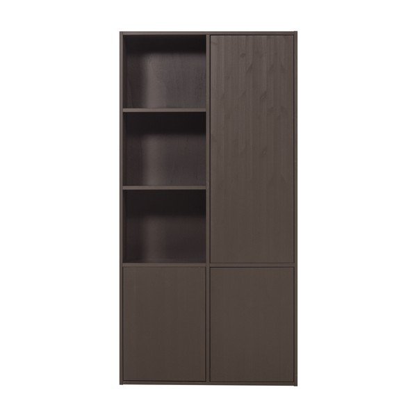 Tumši brūns priedes masīvkoka modulārais skapis 108x215 cm Meggy – WOOOD