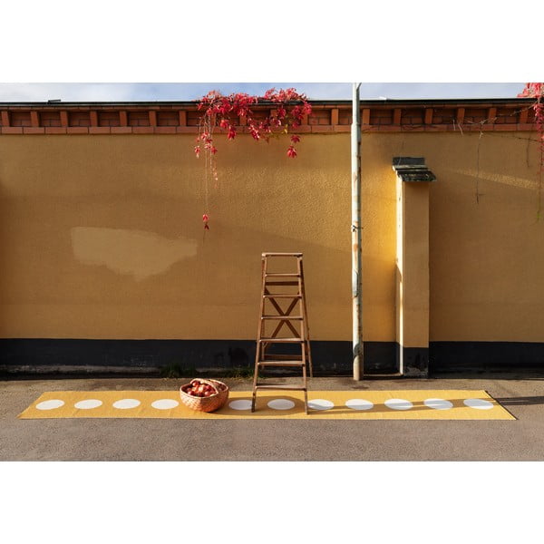 Okera dzeltens iekštelpu un āra celiņa paklājs 70x150 cm Vera Ochre – Pappelina-image-3