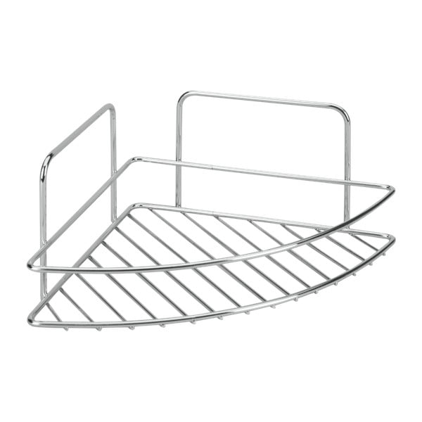 Spīdīgas sudraba krāsas tērauda vannas istabas plaukts Luxy – Metaltex