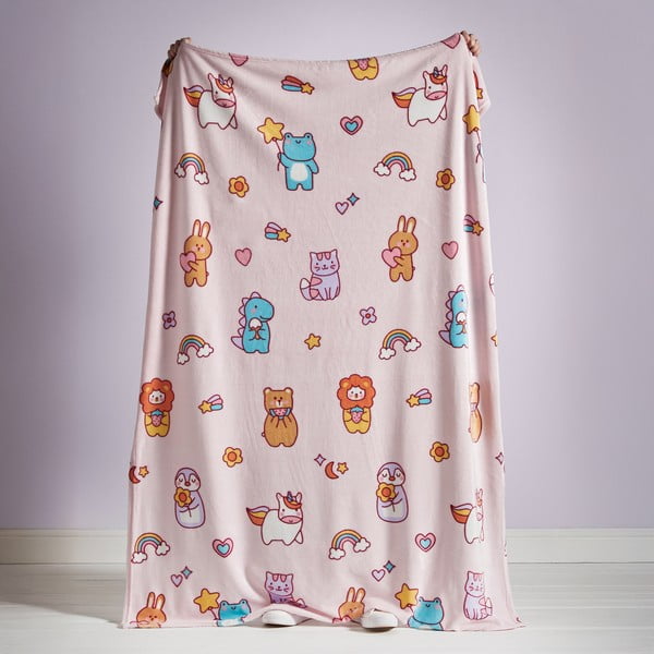 Rozā flīsa bērnu sega 130x170 cm Forever Together – Catherine Lansfield-image-2