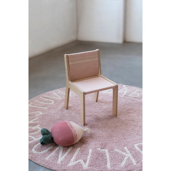 Gaiši rozā/dabīga toņa bērnu krēsls Vintage Nude – Lorena Canals-image-1