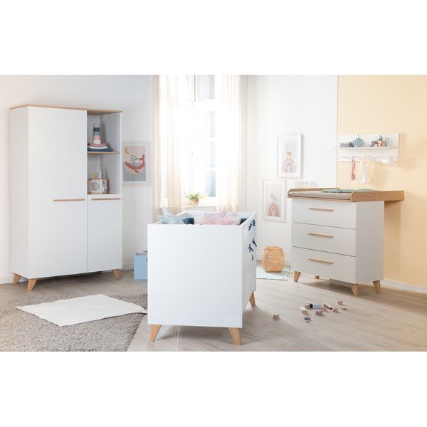 Balta bērnu gultiņa 60x120 cm Léon – Roba-image-4