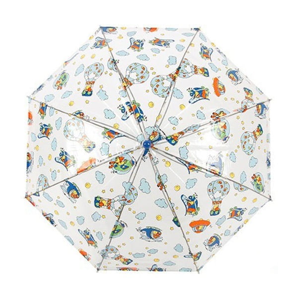 Bērnu caurspīdīgs lietussargs ar zilām detaļām Ambiance Doppler, ⌀ 70 cm