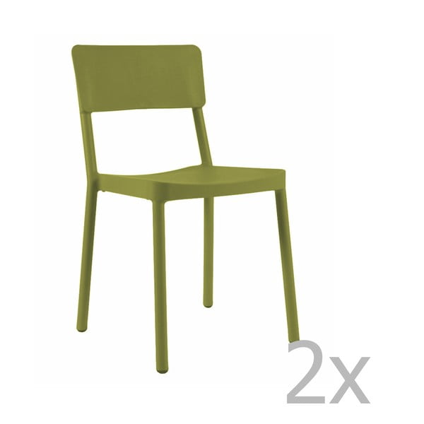 2 zaļo dārza krēslu komplekts Resol Lisboa