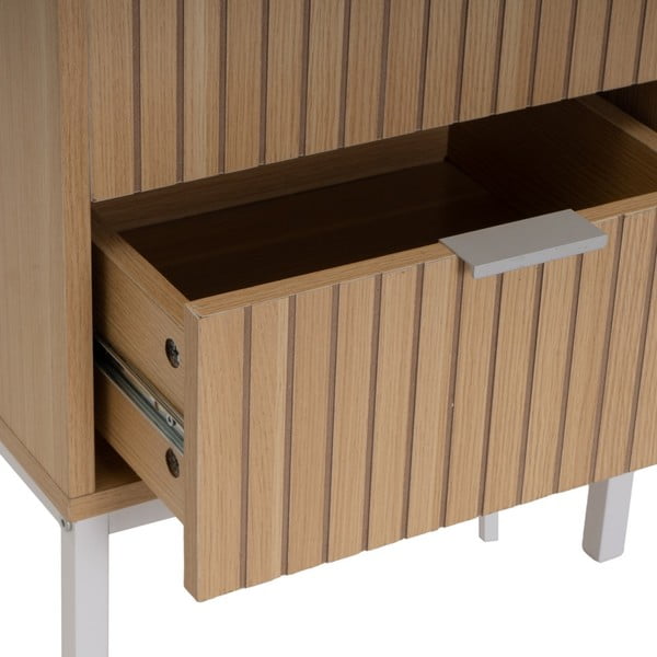 Dabīga toņa naktsskapītis ar ozolkoka imitāciju Mid-Lines – Casa Selección-image-4