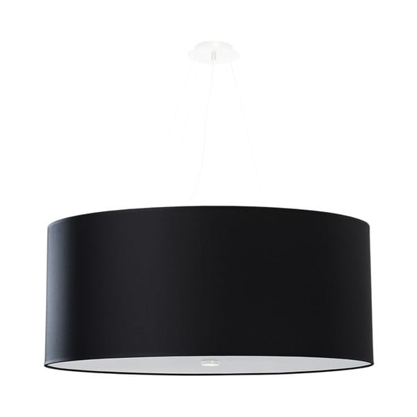 Melna piekaramā lampa ar auduma abažūru ø 70 cm Volta – Nice Lamps