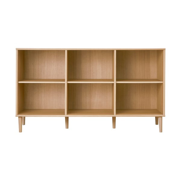 Dabīga toņa grāmatplaukts ar ozolkoka imitāciju 133x75 cm Mistral – Hammel Furniture