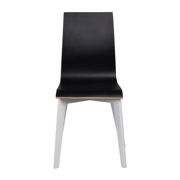 Melns ēdamistabas krēsls ar baltām kājām Rowico Grace-image-3