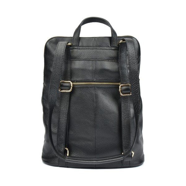 Melna ādas mugursoma Isabella Rhea Cecilia-image-4