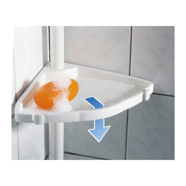 Balts teleskopisks stūra plaukts vannasistabai Wenko Easy-image-3