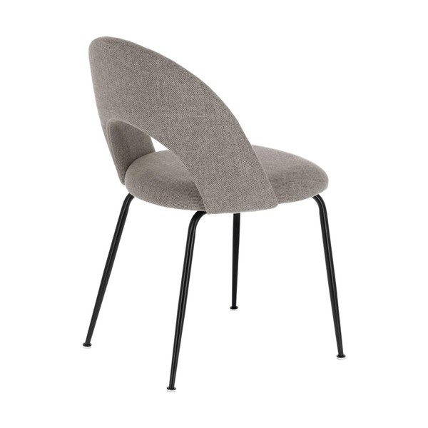 Pelēks polsterēts pusdienu krēsls Mahalia – Kave Home-image-2