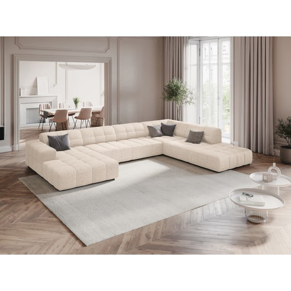 Krēmkrāsas stūra dīvāns (ar labo stūri/U veida) Chicago – Cosmopolitan Design-image-1